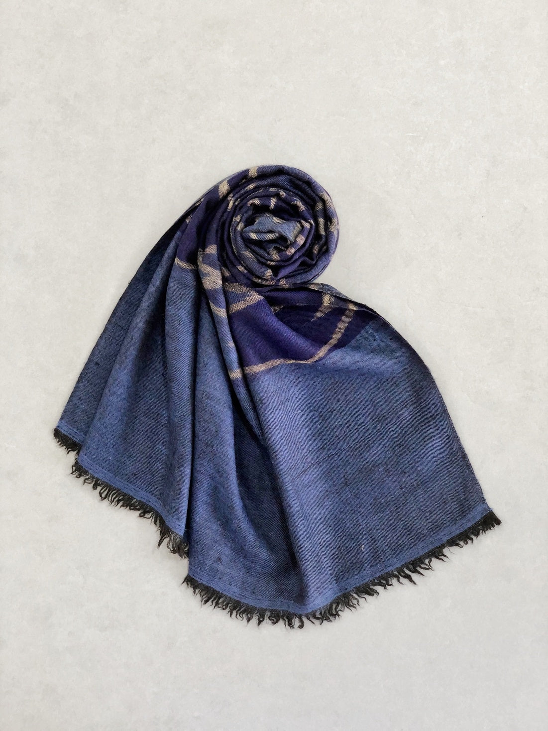 Pashmina Shawl - Blue Ikat